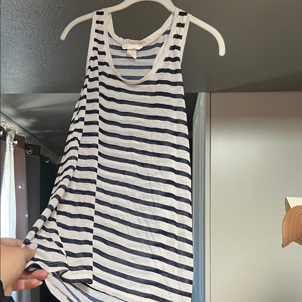 H&M Black and White Striped Tank Top